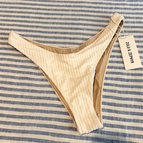 Zulu Zephyr Swim Nwt Zulu Zephyr Toweling Cord Curve Bikini