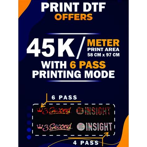 Jual Jasa Print Cetak Sablon Dtf High Quality Pass Meteran