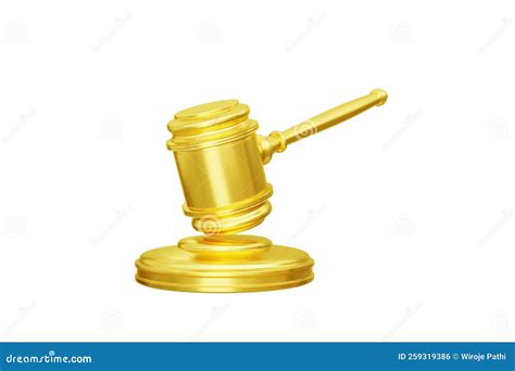 3d Illustration Of A Judge S Hammer Justice Concept Of Law Icon Stock