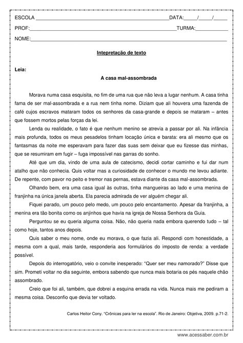 Atividade Sobre Texto Narrativo Ensino Médio Gabarito Hot Sex Picture