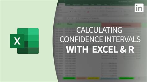 Excel Tutorial Calculating Confidence Intervals Youtube