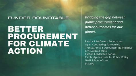 Better Procurement For Climate Action The Top 5 Takeaways From Our