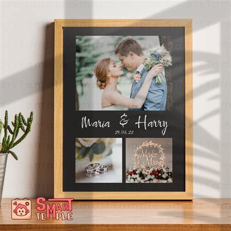 Wedding Photo Collage Template, Wedding Photo Album Personalized, Wedding Photo Poster ...