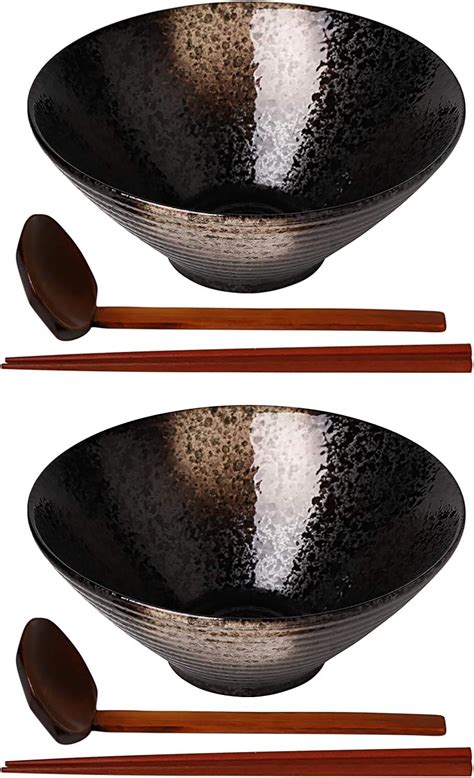 Amazon Kanwone Ceramic Japanese Ramen Bowl Set Soup Bowls 60