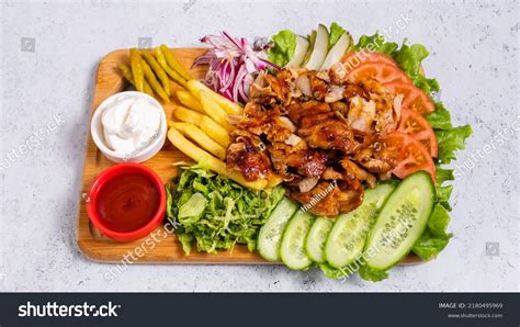 Chicken Portion Doner Kebab Top View Stock Photo Shutterstock