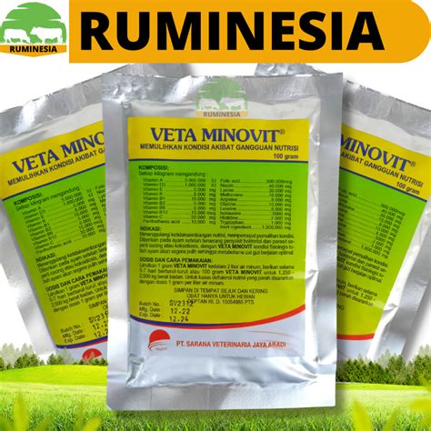 Jual Veta Minovit Gr Multivitamin Dan Multi Asam Amino Komplit