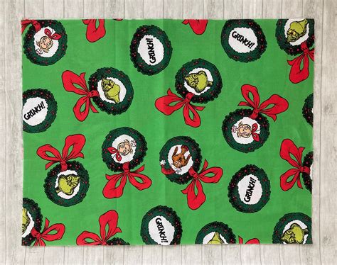 Grinch Christmas Placemats Grinch Table Decor Whoville Etsy