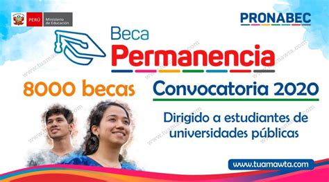 PRONABEC Beca Permanencia Convocatoria 2020 MINEDU Tu Amawta