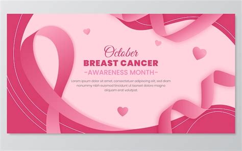 Free Vector Gradient Breast Cancer Awareness Month Landing Page Template