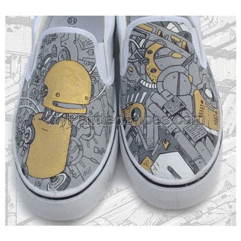 anime design shoes painted shoes anime Slip-on Painted Canvas Sh