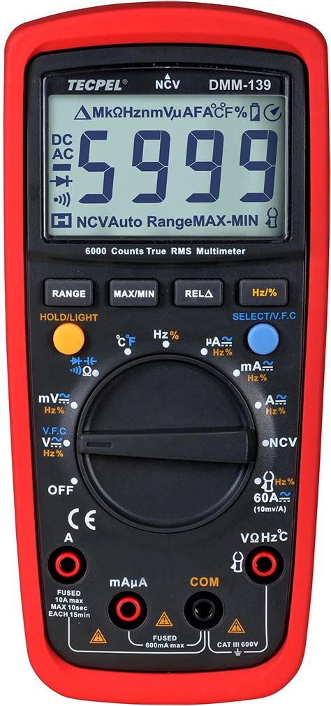 Buy TECPEL DMM 139 Digital Pocket Handheld Multimeter True RMS VFC