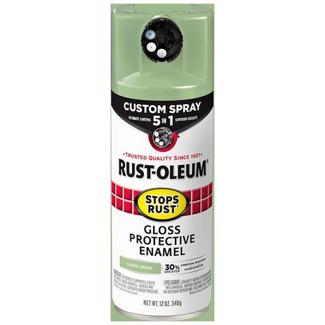 Laurel Green Rust Oleum Stops Rust Custom Sprays 5 In 1 Gloss Spray