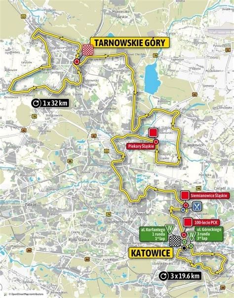 Tour de Pologne 2019 ETAP 2 Tarnowskie Góry Katowice TRASA ETAPU