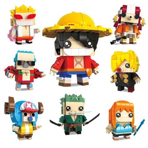 One Piece Brickheadz Building Blocks Luffy Nami Chopper Sanji Zoro