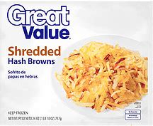 Great Value Hash Browns Shredded Oz Nutrition Information Shopwell