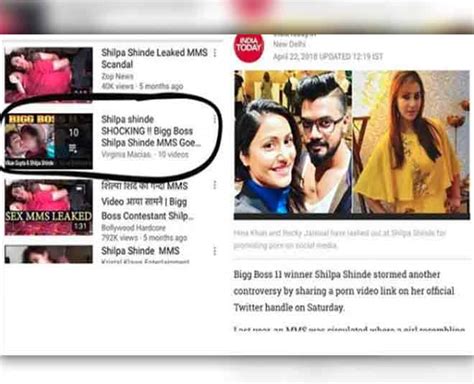 Shilpa Shinde Shared Porn Video Hina Khan Reply Shilpa Shinde Shared