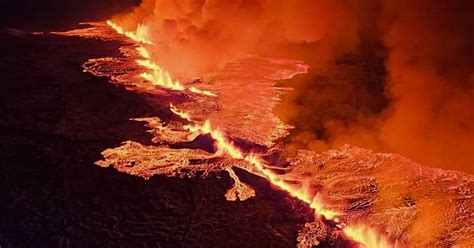 Iceland Volcano Terrifying Images Show Spewing Lava Light Up Sky And