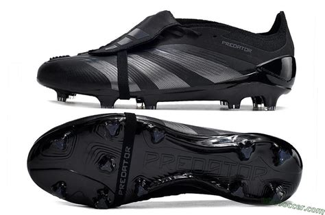 Premium Fg Firm Ground Soccer Cleats Adidas Predator Elite Foldover Tongue In Black Silver Blue