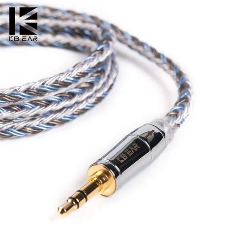 KBEAR Cable completo de cobre Chapado en plata 16 núcleos MMCX 2PIN