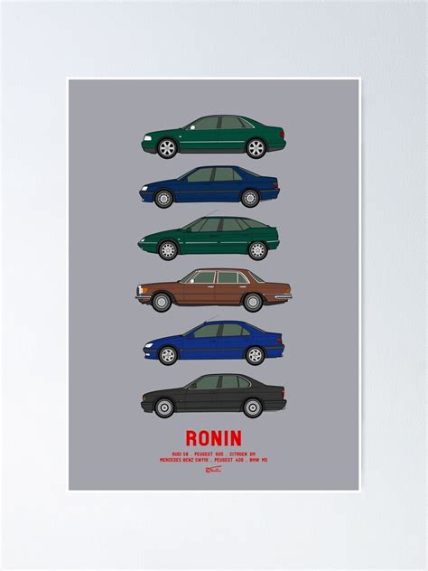 "Ronin Film Car Chase Collection " Poster for Sale by RJWautographics ...