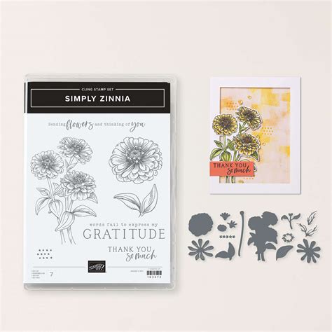 Produktpaket Simply Zinnia Aus Stempeln Und Stanzformen Von Stampin Up