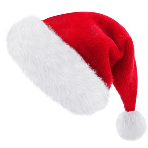 Magshion Santa Hat Confortable Velvet Red Christmas Hat For Christmas