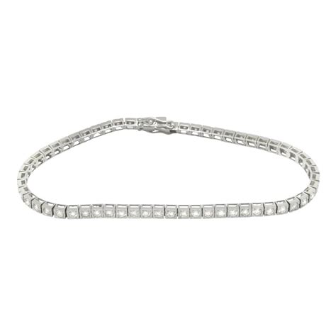 Bracciale Tennis In Oro Bianco Con Diamanti Ct Alfieri St