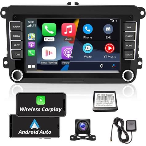 Hikity Android Autoradio Bluetooth Avec Carplay Sans Fil Autoradio Rds