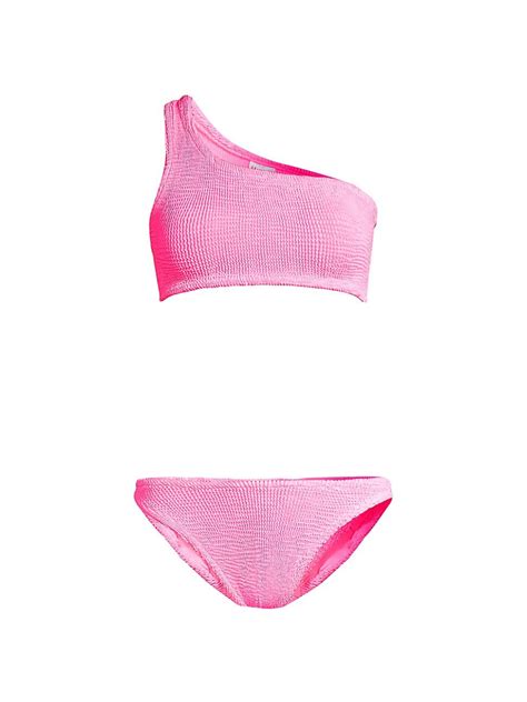 Hunza G Wo Nancy Nile Piece Bikini Set Bubblegum Editorialist