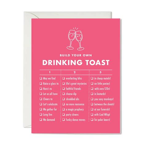 Drinking Toast Card Yellowandco