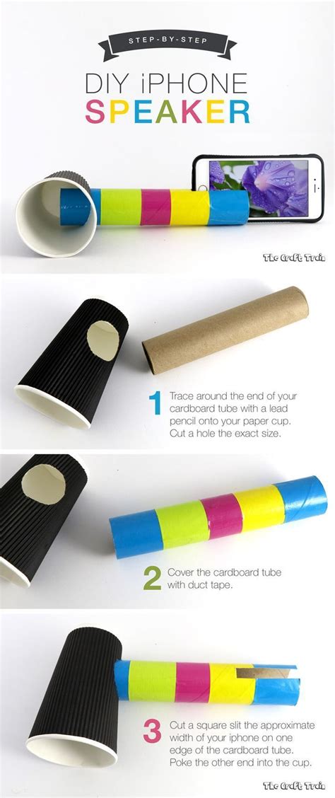 Create A Diy Iphone Speaker From A Cardboard Tube And Paper Cup This Is A Fun Stem Craft For