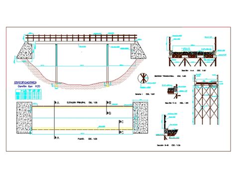 Puente De Madera En Autocad Descargar Cad Kb Bibliocad