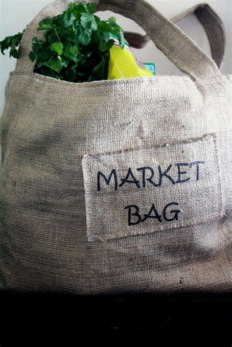 Items Similar To Upcycled Burlap Market Tote Market Bag On Etsy