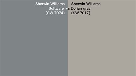 Sherwin Williams Software Vs Dorian Gray Side By Side Comparison