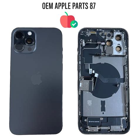 Iphone 12 Pro Max Housing Back Replacement Graphite With Small Parts