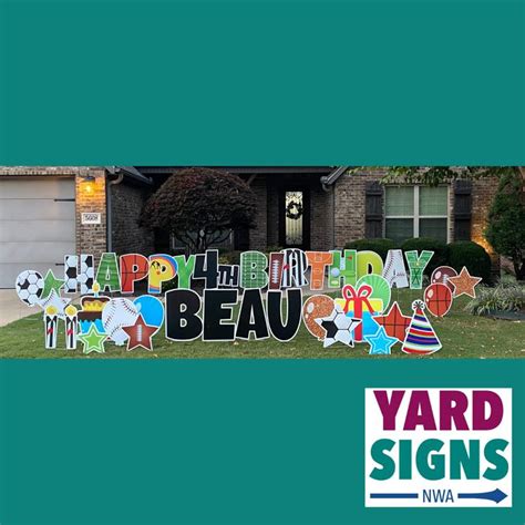 Happy Birthday Yard Sign Happy Birthday Yard Signs Sports Theme