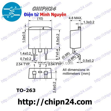 2 CON SOP Mosfet Dán IRF3205 TO 263 110A 55V Kênh N SMD Dán