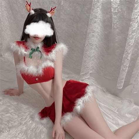 Wild Cat Lingerie Christmas Deer Costume Set Yesstyle