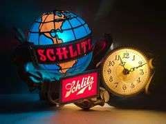 Vintage Schlitz Beer Globe Light Up Motion Advertising Register Topper