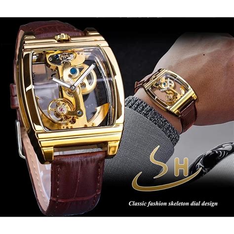 Shenhua L Transparent Single Bridge Mechanical Dress Watch Men Top