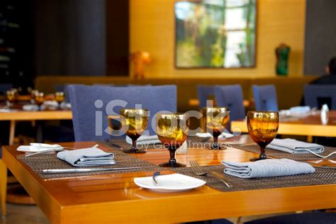 Neat Table Setting Stock Photo Royalty Free Freeimages