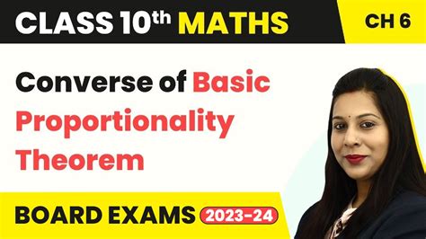 Converse Of Basic Proportionality Theorem Theorem 62 Triangles