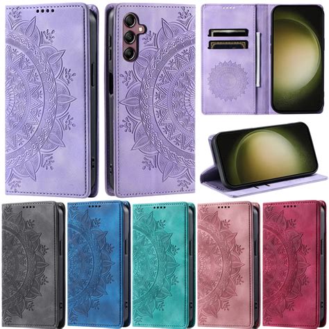 Flower Pattern Wallet Soft PU Leather Flip Skin Stand Magnetic Lock