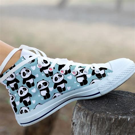 Lovely Panda Shoes Panda Sneakers Cute Shoes Panda Lover Gifts Etsy