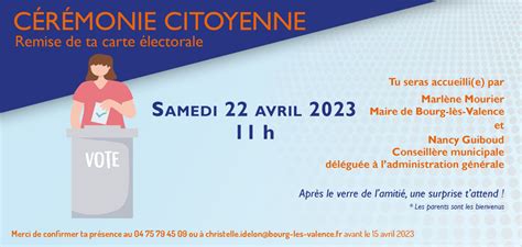 Cérémonie citoyenne 2023 Ville de Bourg les Valence