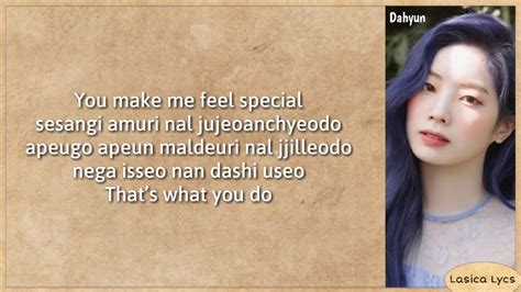 Dahyun Twice Feel Special Easy Lyrics Youtube