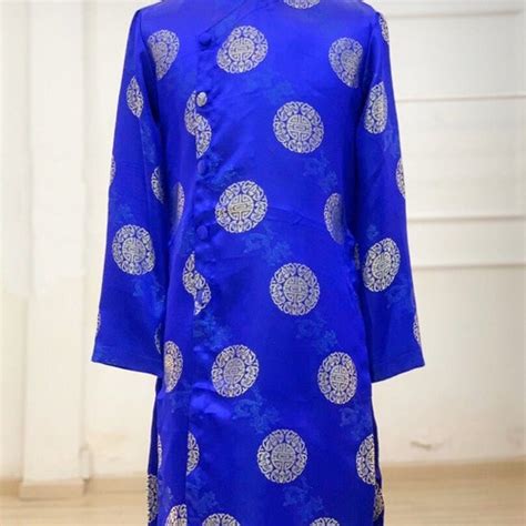 Modern Ao Dai For Men Traditional Vietnamese Ao Gam Long Etsy