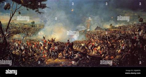 Scenes from The Battle of Waterloo in 1815, where Napoleon's Grande ...