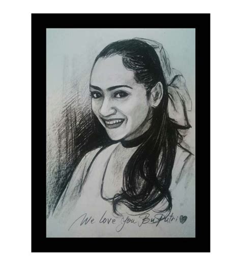 Jual Verosian Art Sketsa Wajah Hitam Putih Bingkai Minimalis A4 20