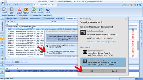 Nexus ERP Modul Nou Mesaje SPV ANAF